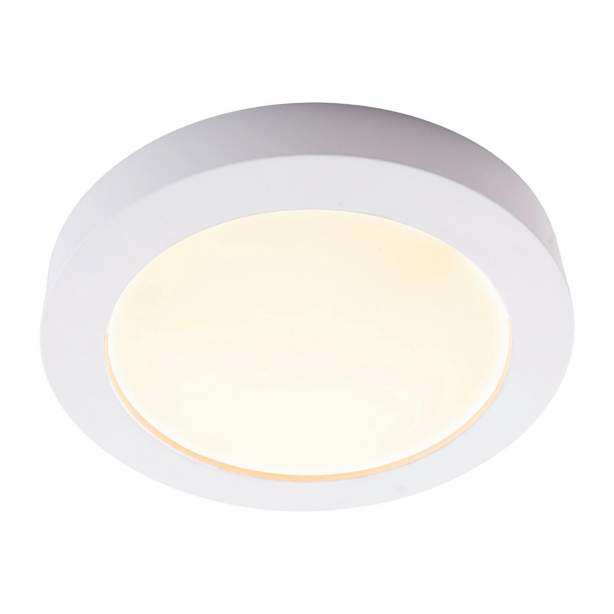 Näve Leuchten LED-Ein-/Aufbauleuchte weiß Kunststoff Metall B/H/T/D: ca. 24,6x3,5x24,6x24,6 cm KOMPLEX - weiß (24,60/3,50/24,60cm) - Näve Leuchten