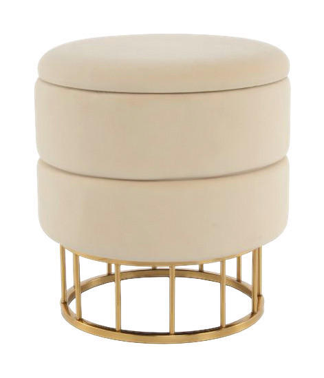 Kayoom Hocker Zero 525 elfenbein B/H/T: ca. 37,5x41x37,5 cm Zero 525 - elfenbein (37,50/41,00/37,50cm) - Kayoom