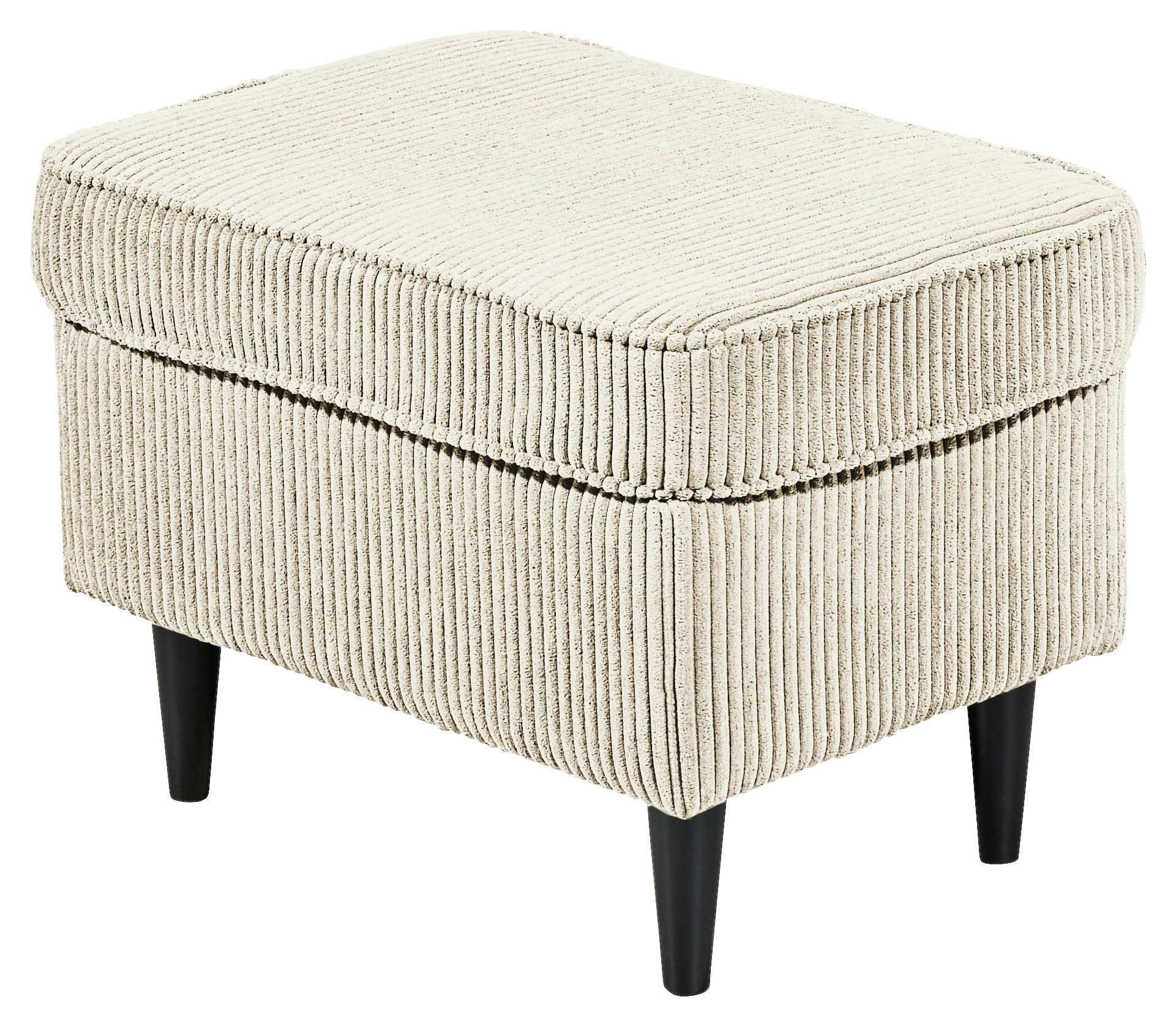 Hocker Oskar 5 creme Microfaser B/H/T: ca. 63x43x42 cm Oskar 5 - creme/schwarz (63,00/43,00/42,00cm)