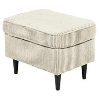 Hocker Oskar 5 creme Microfaser B/H/T: ca. 63x43x42 cm Oskar 5 - creme/schwarz (63,00/43,00/42,00cm)