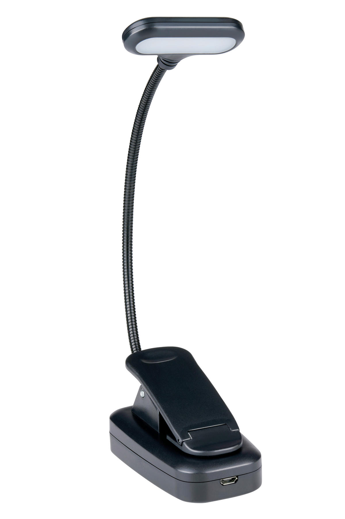 Grundig Leseleuchte schwarz B/H/L: ca. 9x1,5x4,5 cm Leseleuchte - schwarz (4,50/9,00/1,50cm) - Grundig