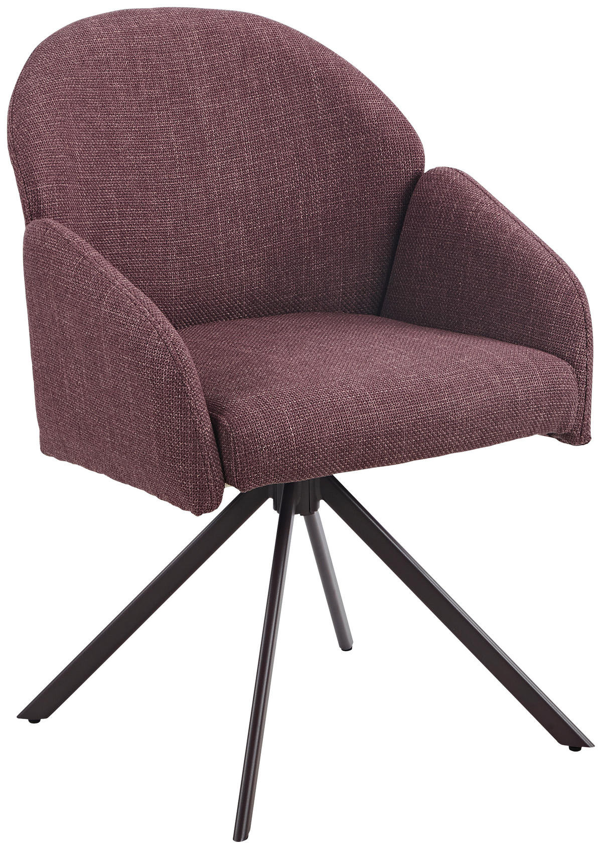 Drehstuhl Holly beere Microfaser Webstoff B/H/T: ca. 57x84x61 cm Holly - beere (57,00/84,00/61,00cm)