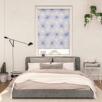 LICHTBLICK Verdunkelungsrollo Flower Wheel blau B/L: ca. 80x150 cm Flower Wheel - blau (80,00/150,00cm) - LICHTBLICK