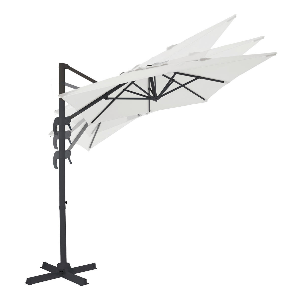 AXI Outdoor Living Ampelschirm Coco beige Metall B/H/L: ca. 200x245x300 cm Coco - beige/anthrazit (300,00/200,00/245,00cm) - AXI Outdoor Living
