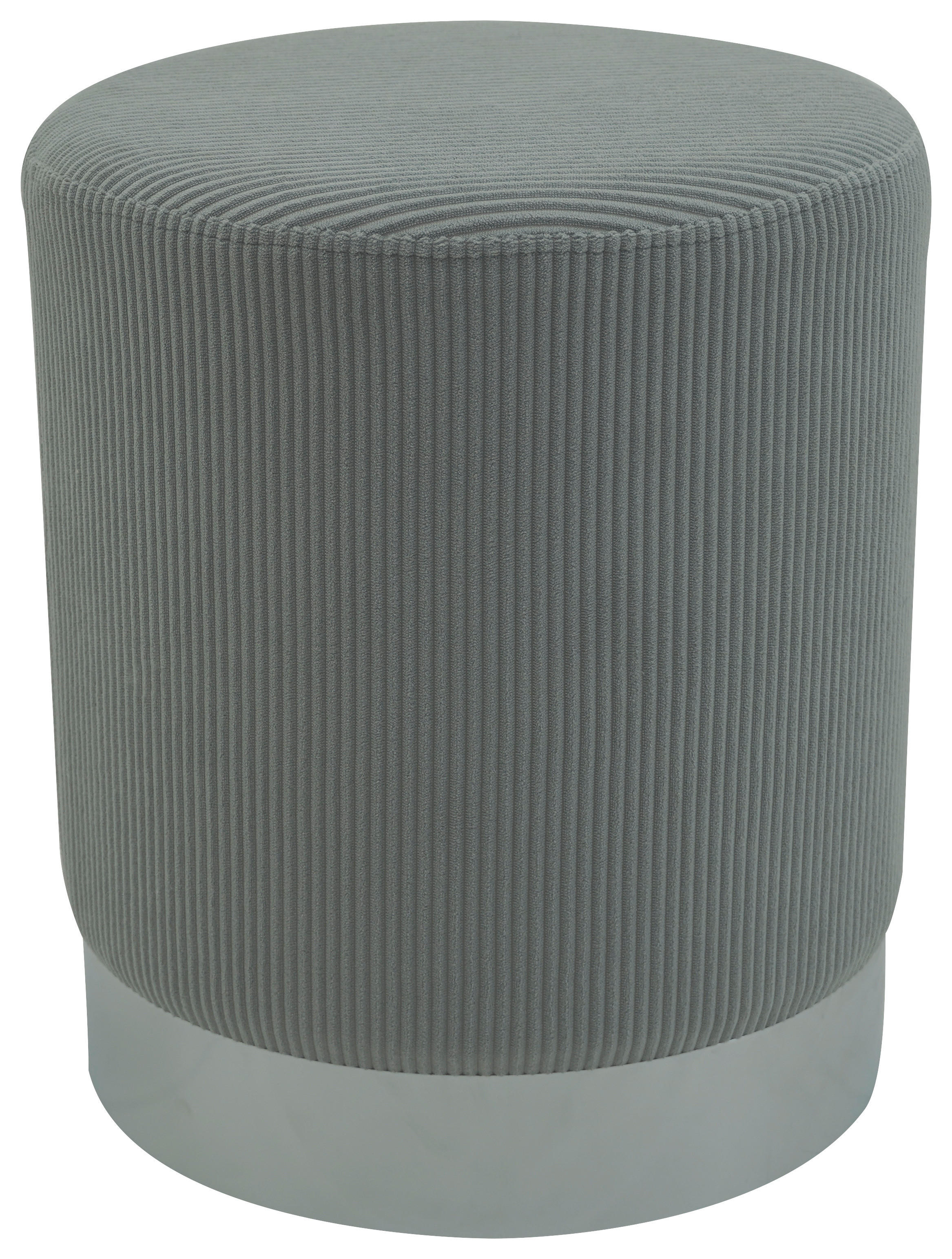 POCOline Hocker silber B/H/T/D: ca. 35x42x35x35 cm Sitzhocker_Cord - silber (35,00/42,00/35,00cm) - POCOline