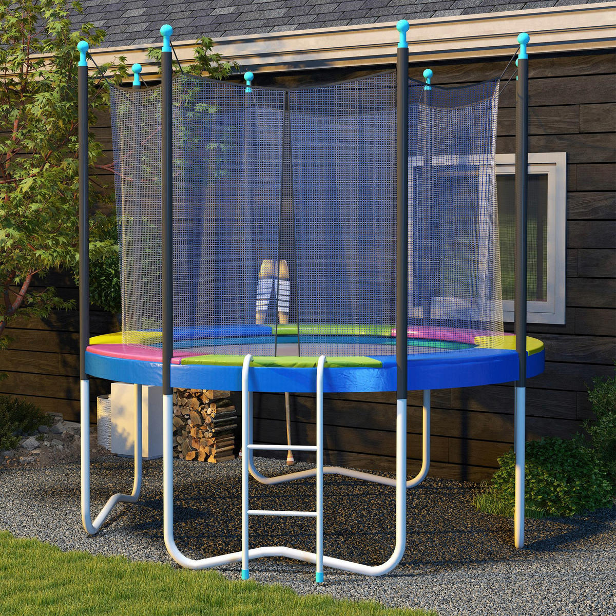 SPORTNOW Trampolin-Zubehör bunt B/H/L: ca. 244x244x30 cm Trampolinzubehör - bunt (30,00/244,00/244,00cm) - SPORTNOW