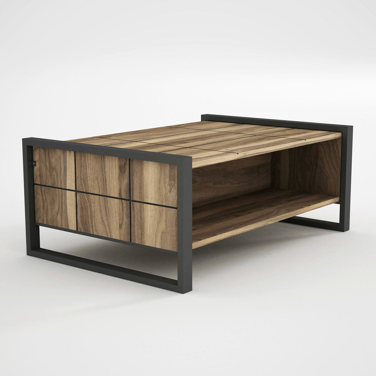 Couchtisch Lost walnuss Nachbildung B/H/T: ca. 94,4x38x64,5 cm Lost - walnuss (94,40/38,00/64,50cm) - moebel17
