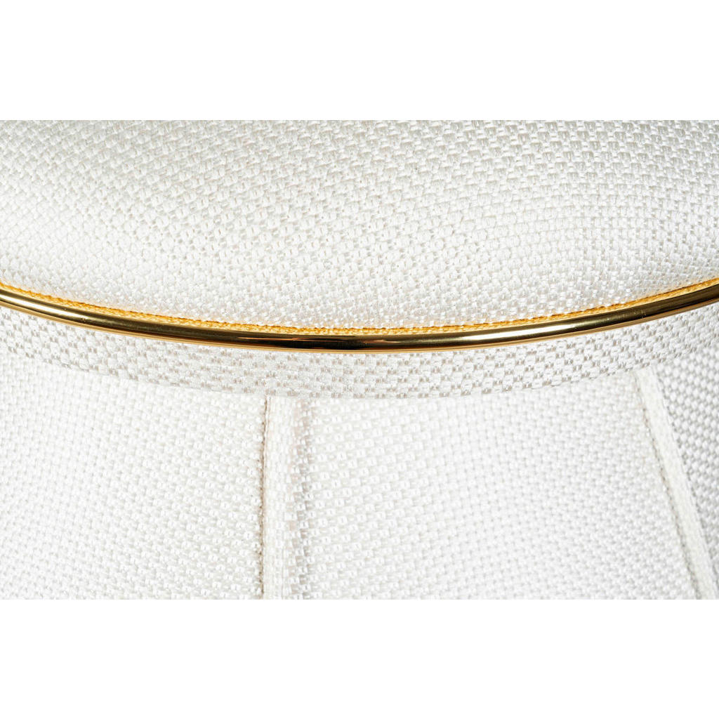 Thumbnail - 360 Living Hocker Corin 120 elfenbein gold H/D: ca. 51,5x51,5 cm
