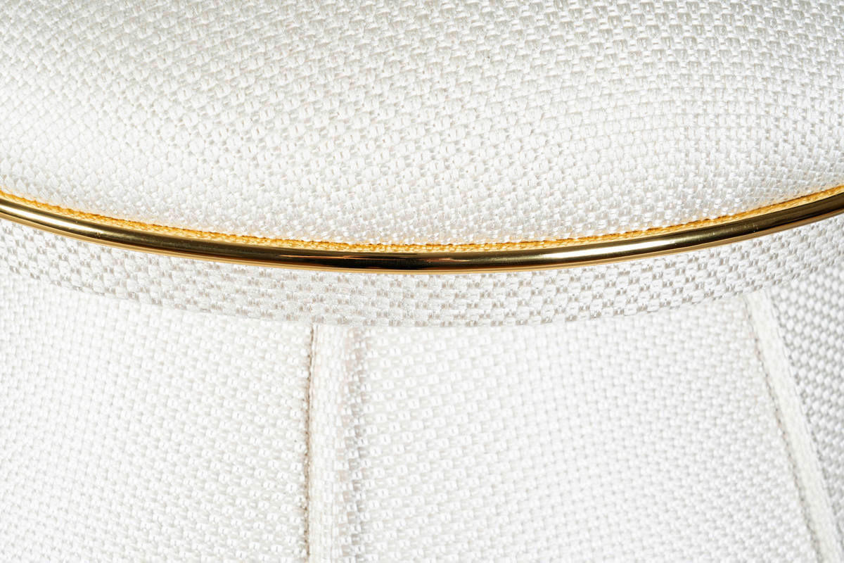 360 Living Hocker Corin 120 elfenbein gold H/D: ca. 51,5x51,5 cm Corin 120 - gold/elfenbein (51,50/51,50cm) - 360 Living