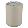 Schwingdeckeleimer Taupe silber Kunststoff B/H/L/D: ca. 14x21x14x14 cm Schwingdeckeleimer_Brasil_S taupe - taupe/silber (14,00/14,00/21,00cm) - WENKO