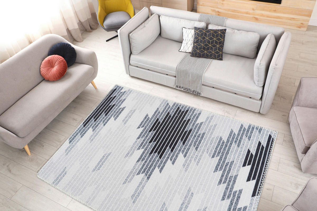 360Living Teppich Maya grau B/L: ca. 120x180 cm Maya - grau (120,00/180,00cm) - 360Living