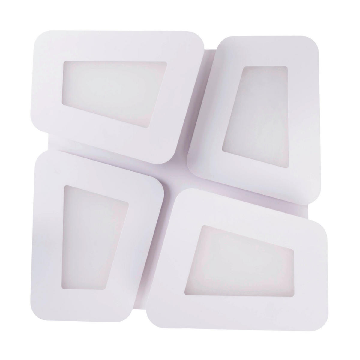 Näve Leuchten LED-Deckenleuchte weiß Metall Kunststoff B/H/T: ca. 48x8x48 cm SIMEN - weiß (48,00/8,00/48,00cm) - Näve Leuchten