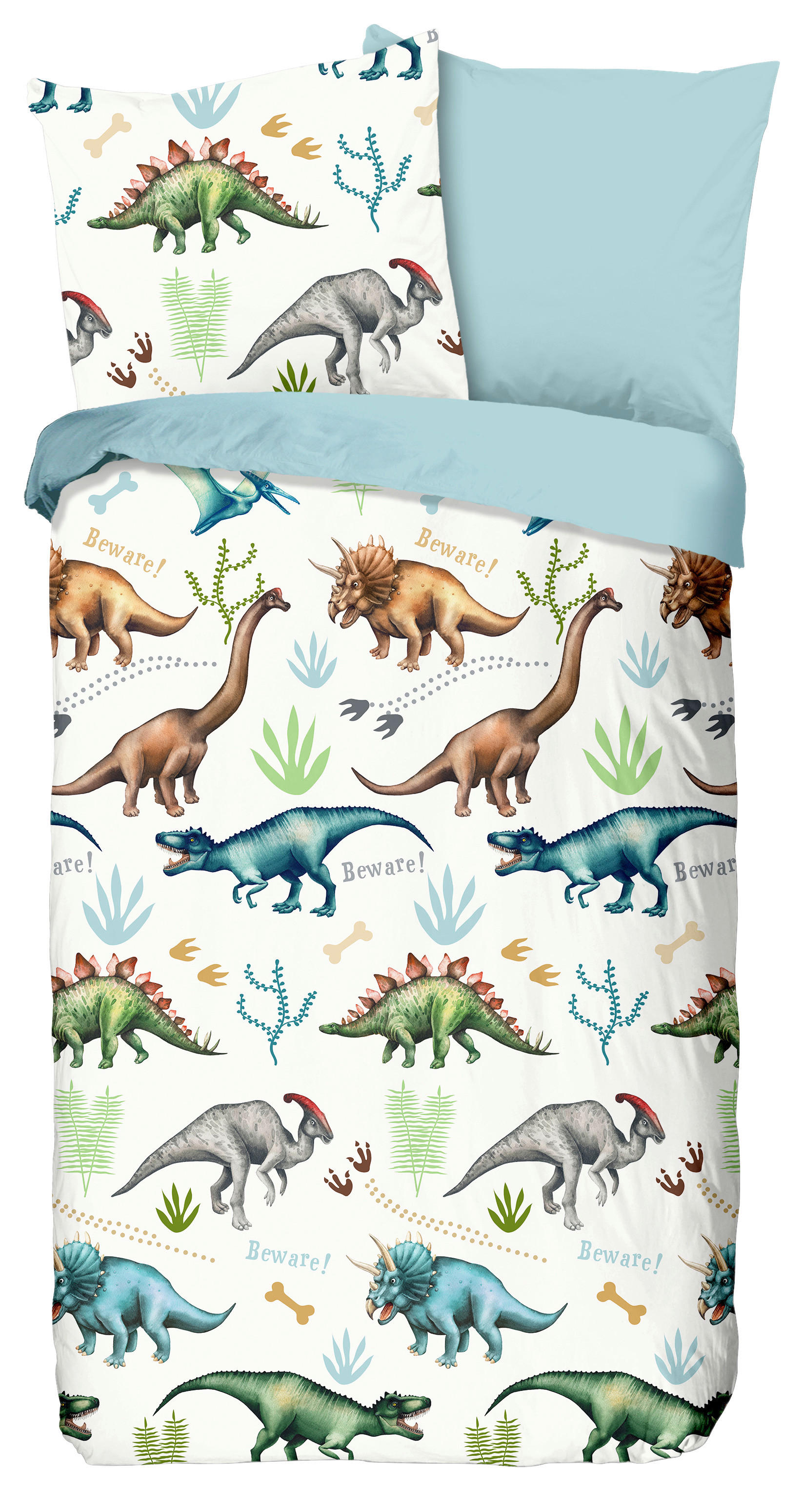 Baumwoll Bettwäsche Dino Flanell Dino - Multi (135,00/200,00cm) - Good Morning