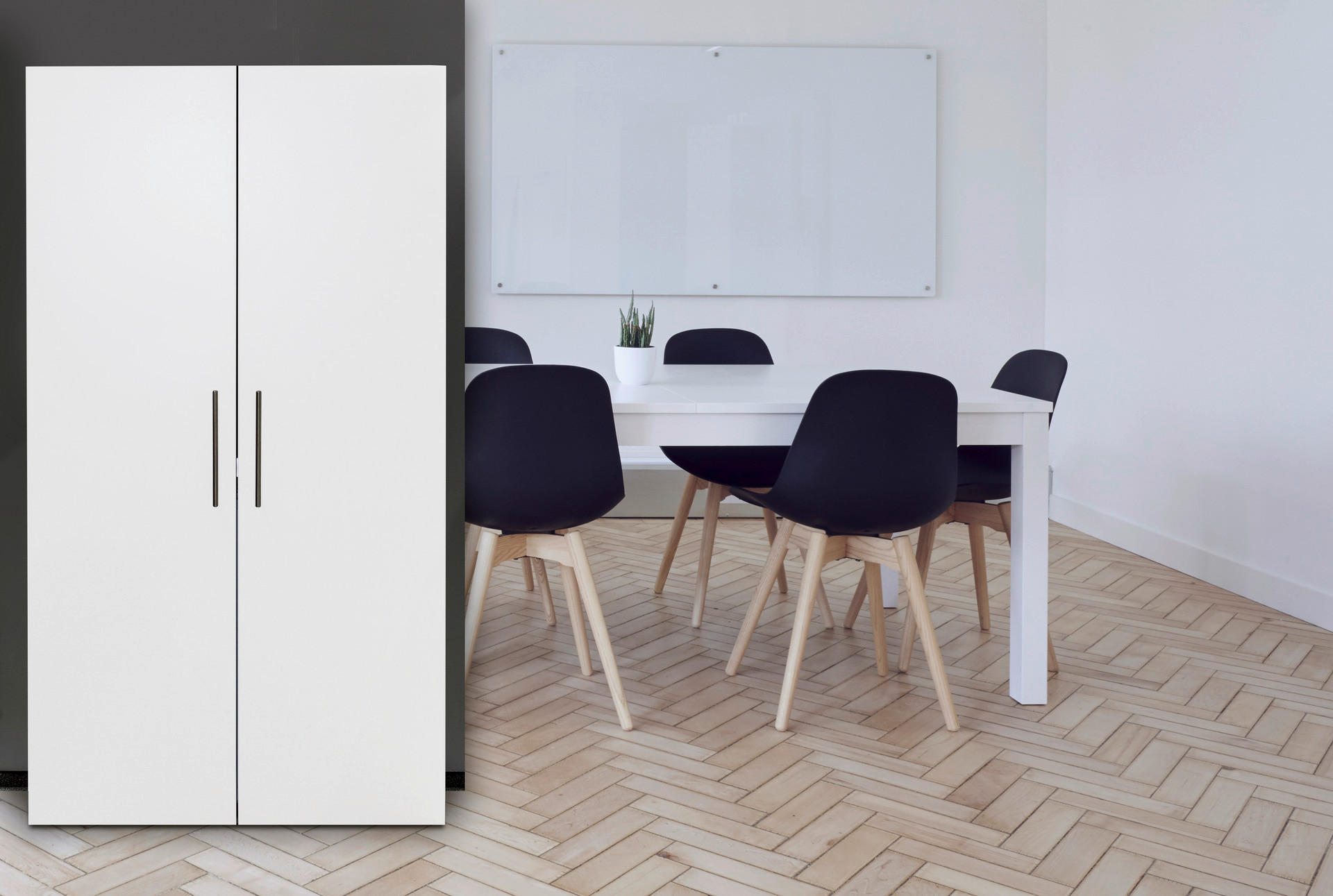 Respekta Schrankküche Economy weiß matt B/H/T: ca. 104x193x67 cm Economy - weiß (104,00/193,00/67,00cm) - Respekta