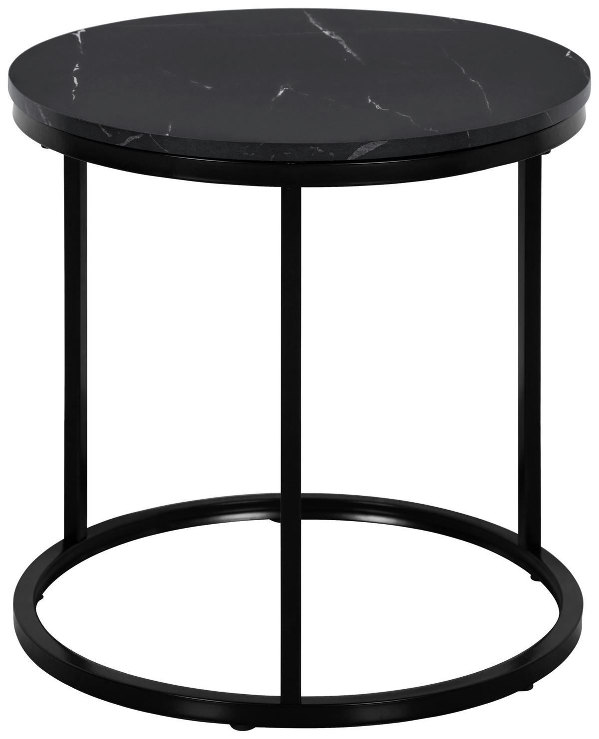 Beistelltisch Sensation schwarz Marmoroptik D: ca. 39,5 cm Sensation - schwarz/Marmoroptik (39,50cm)