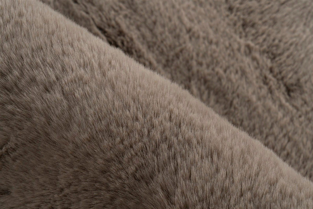 Kayoom Hochflorteppich Badematte Rabbit 225 sand B/H/L: ca. 100x3,5x100 cm Badematte Rabbit 225 - sand (100,00/100,00/3,50cm) - Kayoom
