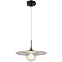 GLOBO LED-Pendelleuchte schwarz silber Metall Kunststoff H/D: ca. 119x33 cm 1.0 Brennstellen RIGA - schwarz/silber (33,00/119,00cm) - GLOBO