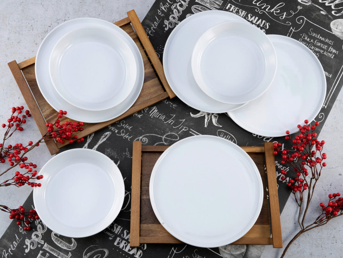 CreaTable Tafelservice Chef Collection weiß Porzellan 12 tlg. Chef Collection - weiß - CreaTable