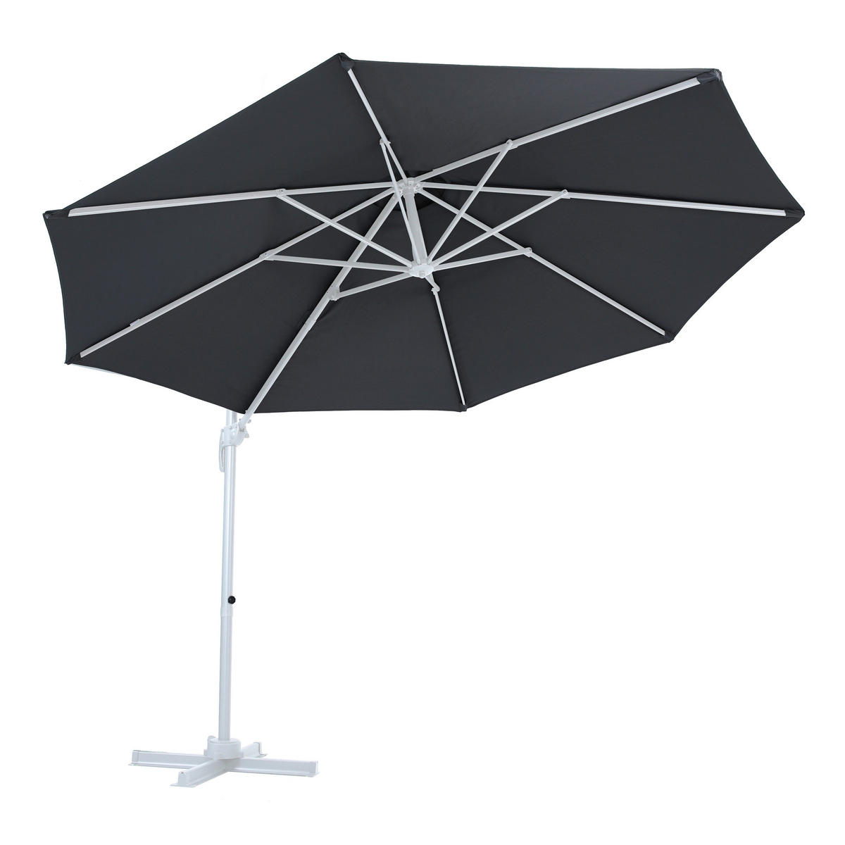 AXI Outdoor Living Ampelschirm Marisol grau Metall B/H/L: ca. 300x235x300 cm Marisol - weiß/grau (300,00/300,00/235,00cm) - AXI Outdoor Living