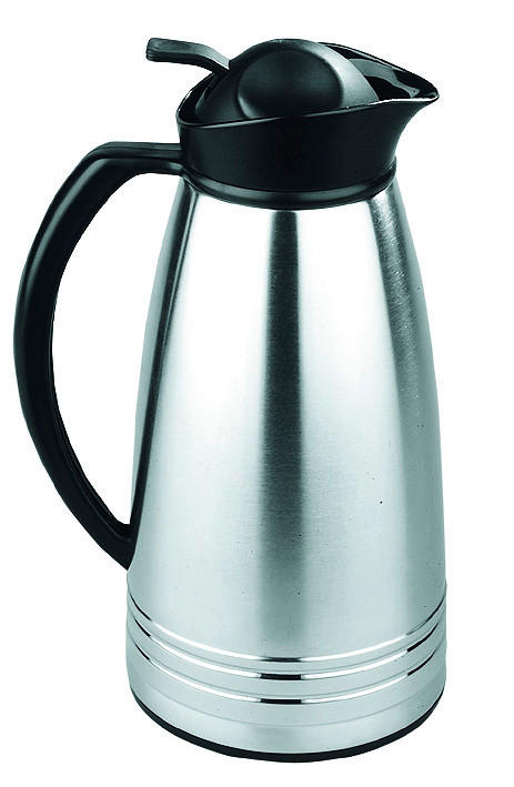 Axentia Isolierkanne silber Edelstahl B/H/L: ca. 13,3x17x13,3 cm Isolierkanne 1l - silber (13,30/13,30/17,00cm) - Axentia