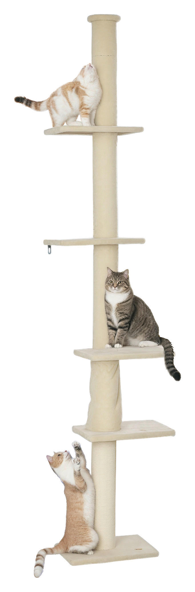 PawHut Kratzbaum cremeweiß Spanplatte B/H/L: ca. 26,5x275x42,5 cm Kratzbaum - cremeweiß (42,50/26,50/275,00cm) - PawHut