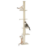 PawHut Kratzbaum cremeweiß Spanplatte B/H/L: ca. 26,5x275x42,5 cm Kratzbaum - cremeweiß (42,50/26,50/275,00cm) - PawHut