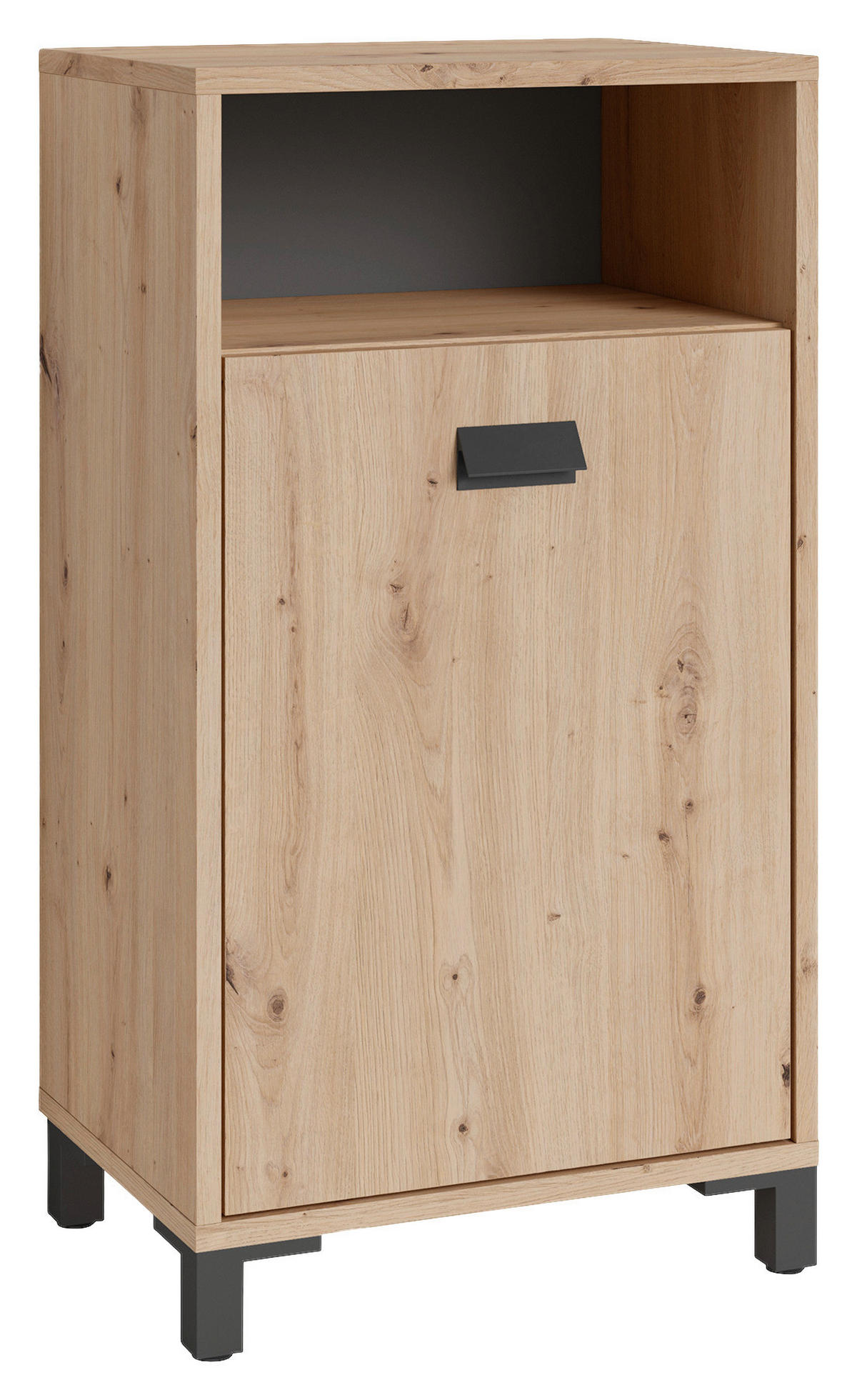 Schrank WELLNESS Eiche Artisan Nachbildung anthrazit schwarz schwarz B/H/T: ca. 42x77,5x31 cm WELLNESS - Eiche/schwarz (42,00/77,50/31,00cm) - byLIVING