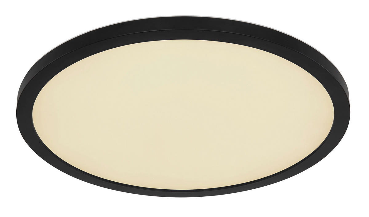 GLOBO LED-Deckenleuchte schwarz Opal Kunststoff H/D: ca. 2,5x29,4 cm SAPANA - schwarz/Opal (29,40/2,50cm) - GLOBO