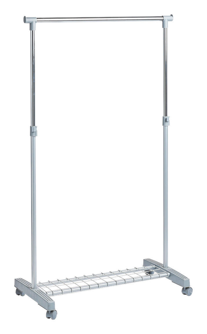 Zeller Rollkleiderständer Silbergrau Kunststoff B/H/L: ca. 43x170x83 cm Rollkleiderständer - Silbergrau (83,00/43,00/170,00cm) - Zeller