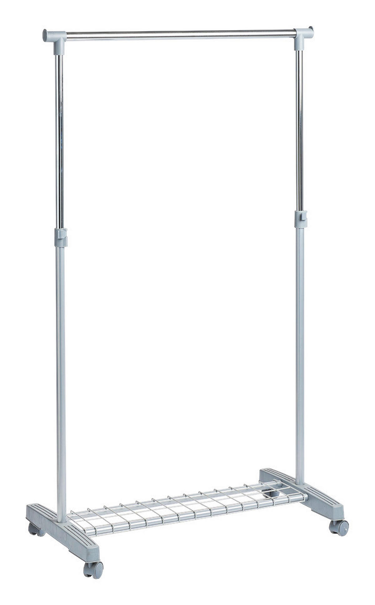 Zeller Rollkleiderständer Silbergrau Kunststoff B/H/L: ca. 43x170x83 cm Rollkleiderständer - Silbergrau (83,00/43,00/170,00cm) - Zeller