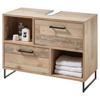 Waschbeckenunterschrank Roof Old Wood Nachbildung B/H/T: ca. 80x61x37 cm Roof - (80,00/61,00/37,00cm)