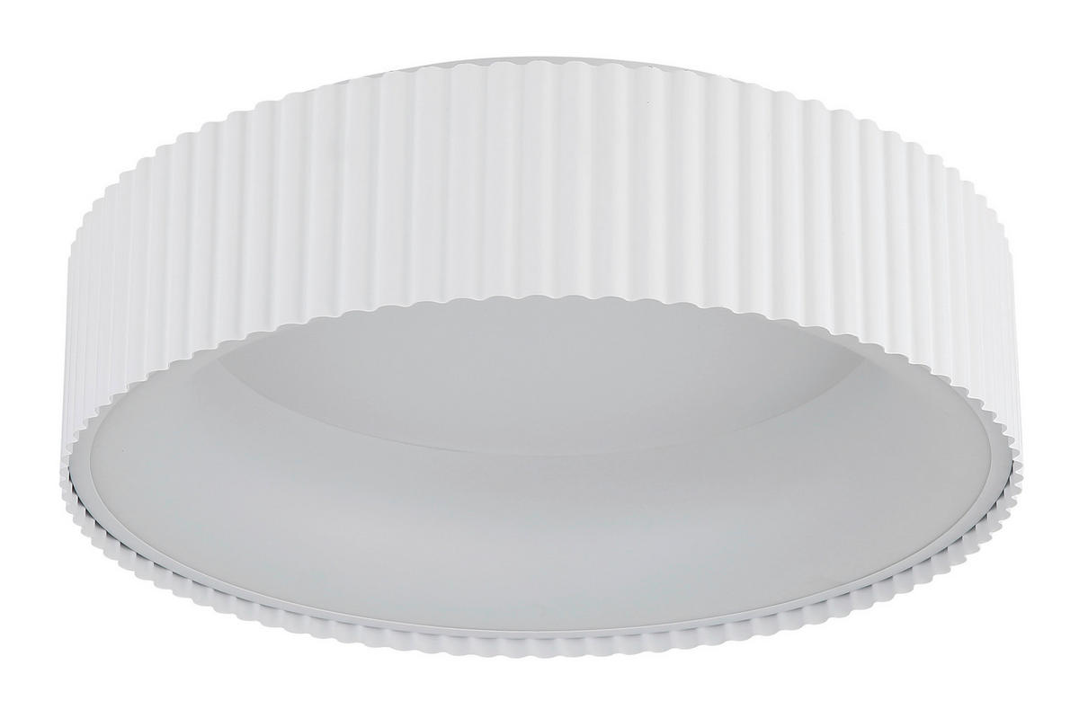 GLOBO LED-Deckenleuchte Opal weiß Metall Acryl H/D: ca. 13x46 cm 1 Brennstellen KEMP - weiß/Opal (46,00/13,00cm) - GLOBO