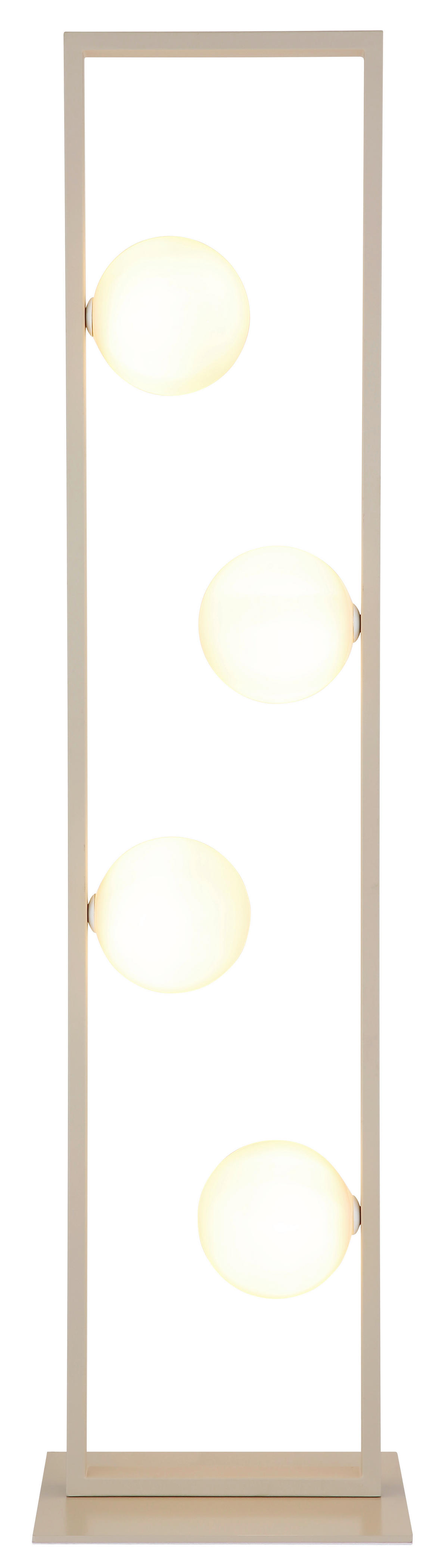 GLOBO Stehleuchte Opal rostfarbig sand Glas Metall B/H/L: ca. 20x110x28 cm G9 4 Brennstellen NANDA - sand/rostfarbig (28,00/20,00/110,00cm) - GLOBO