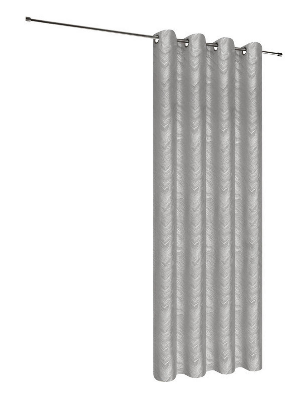 Verdunklungsvorhang Wellen grau B/L: ca. 145x245 cm Wellen - grau (145,00/245,00cm) - Happy Home