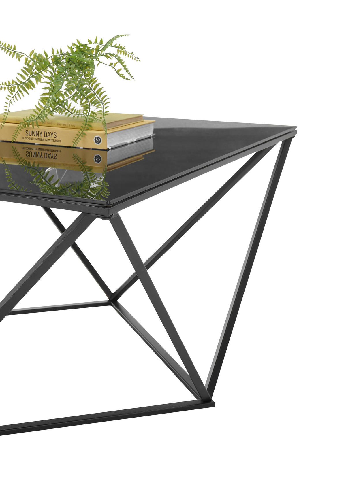 Glascouchtisch Senta schwarz B/H/T: ca. 80x45x80 cm Senta - schwarz (80,00/45,00/80,00cm)