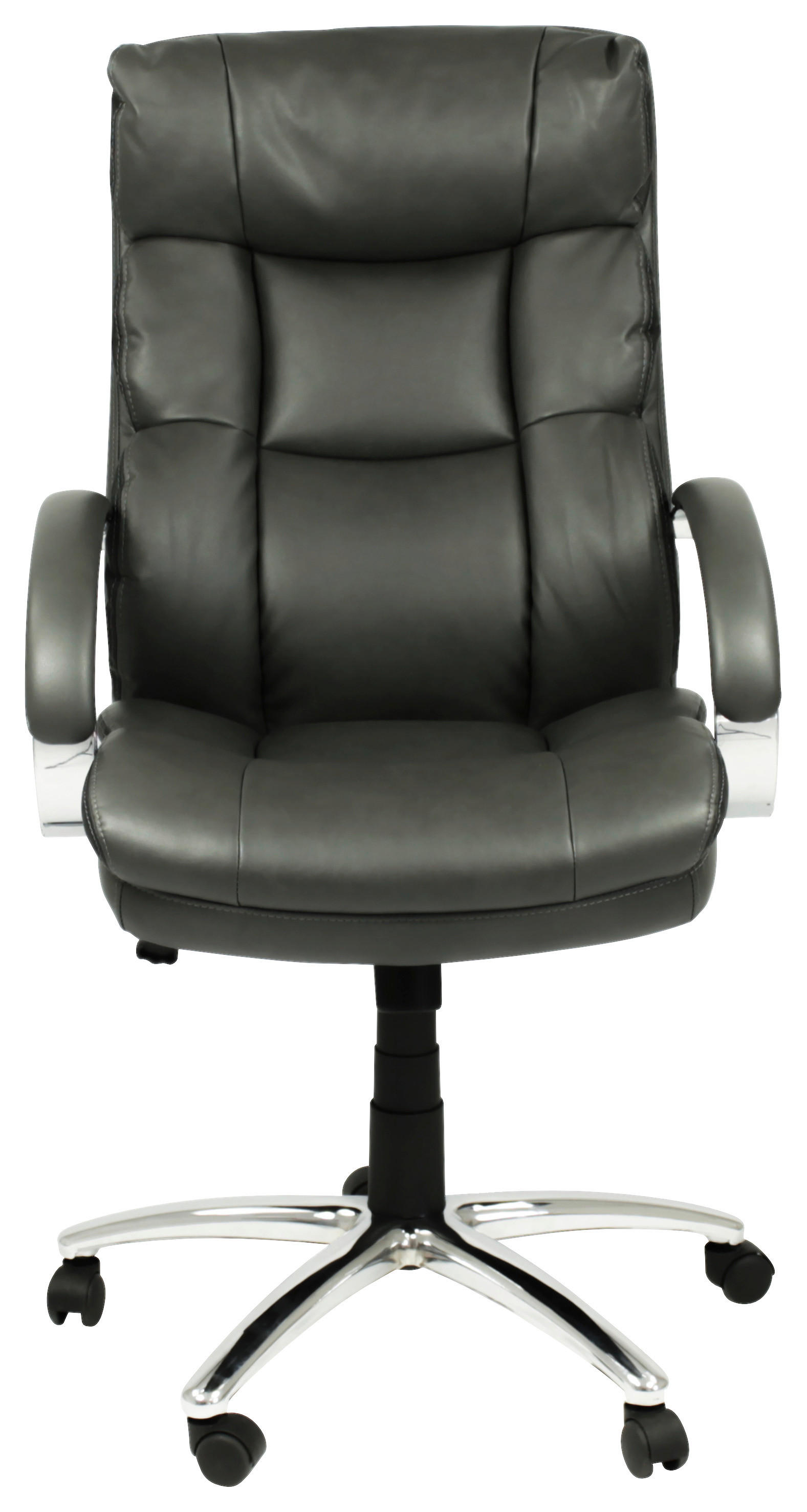 XXL-Chefsessel PAUL-XXL grau Chrom Kunstleder Metall PAUL-XXL - Chrom/grau - byLIVING