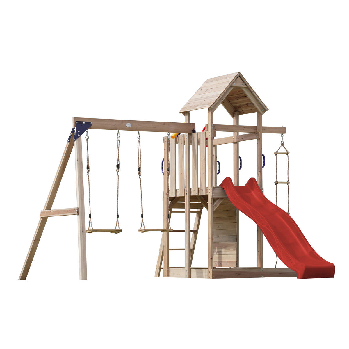 AXI Spielturm Moos braun B/H/L: ca. 342x267x375 cm Moos - braun/rot (375,00/342,00/267,00cm) - AXI