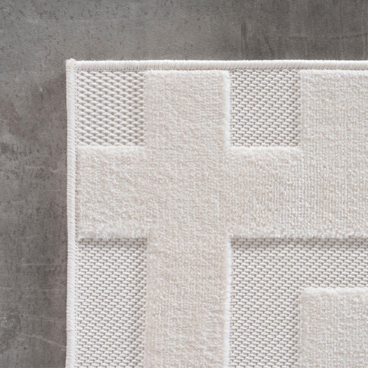 Ayyildiz Kurzflorteppich DOHA creme B/L: ca. 80x250 cm DOHA - creme (80,00/250,00cm) - Ayyildiz
