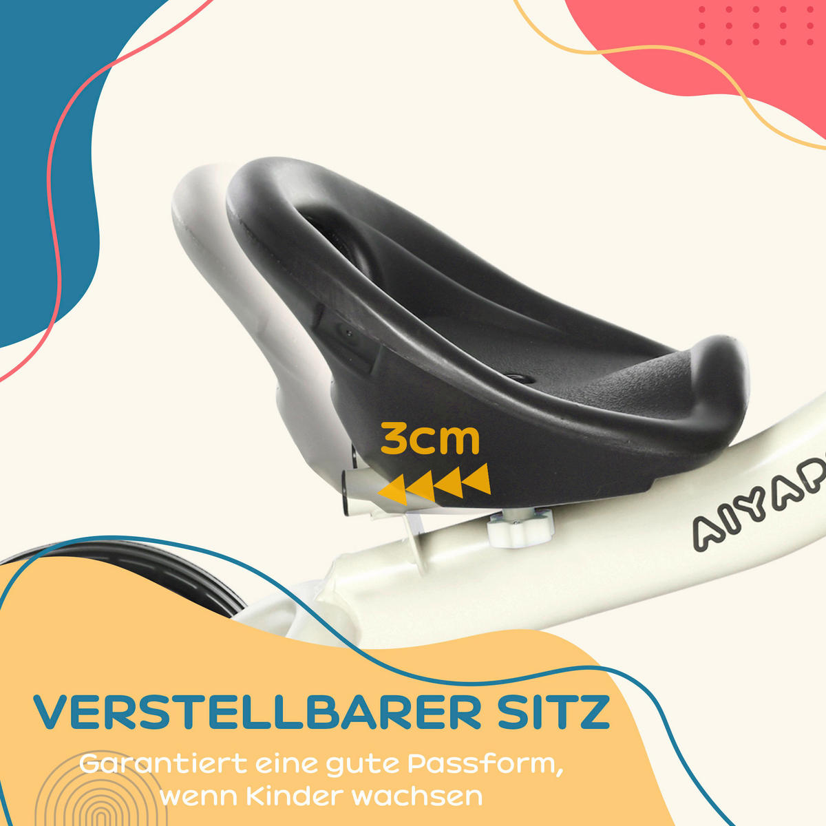 weiß Dreirad - weiß (58,00/50,00/70,50cm) - AIYAPLAY