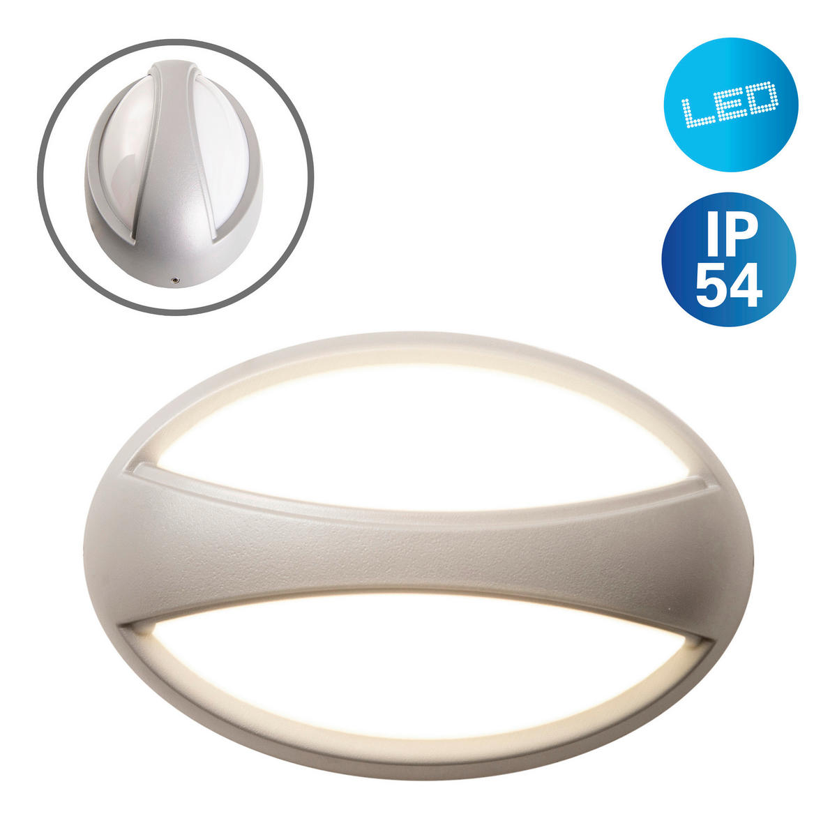 Näve Leuchten Deckenleuchte 1114323 weiß Aluminium Kunststoff B/H/T: ca. 18,2x12,2x10 cm null 6 Brennstellen LED Wand- Deckenleuchte "Kjell" - weiß (18,20/12,20/10,00cm) - Näve Leuchten