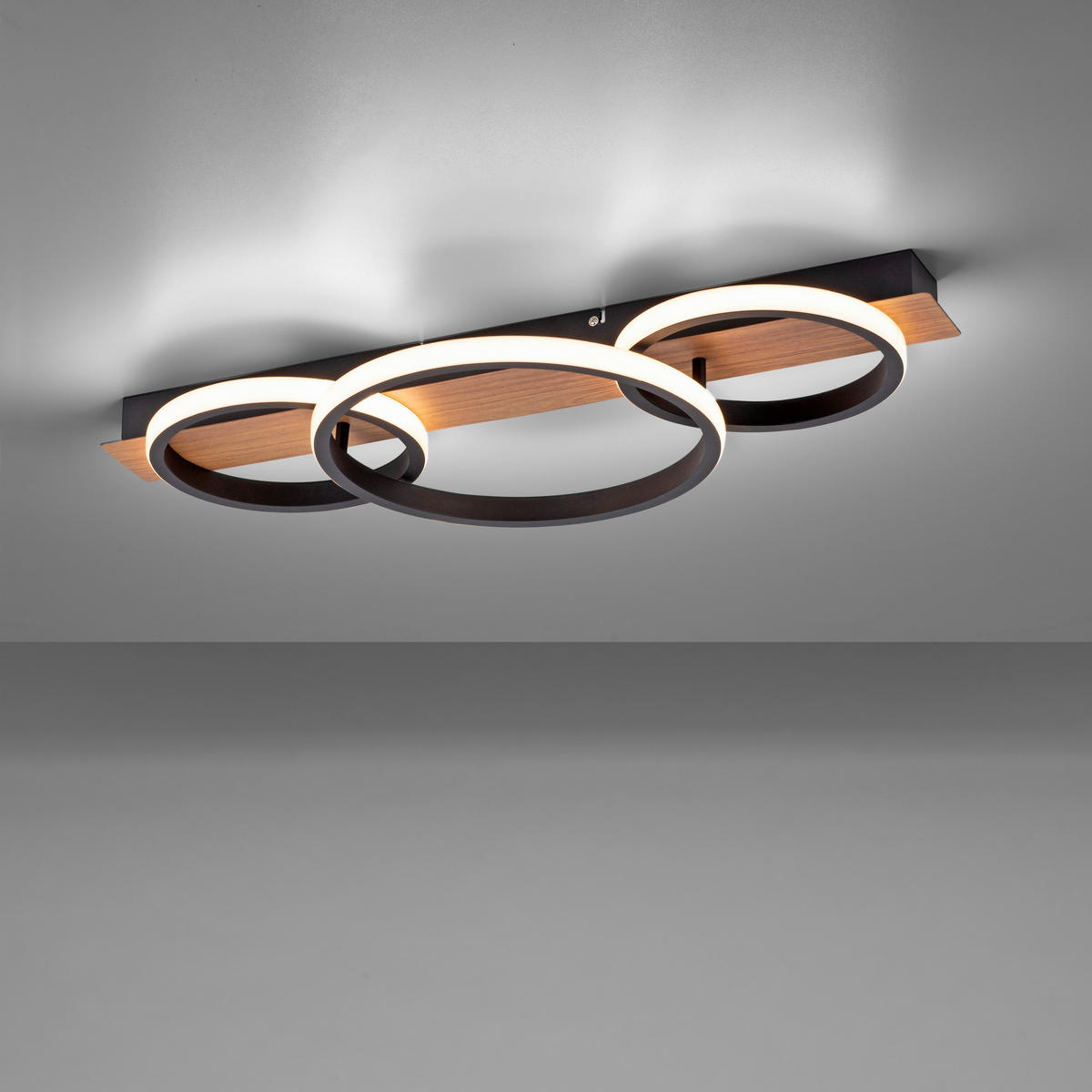 Just Light LED-Deckenleuchte TROOPER 15616-78 natur weiß schwarz Metall Kunststoff B/H/T: ca. 30x8x68 cm 1 Brennstellen TROOPER - weiß/natur (30,00/8,00/68,00cm) - Just Light