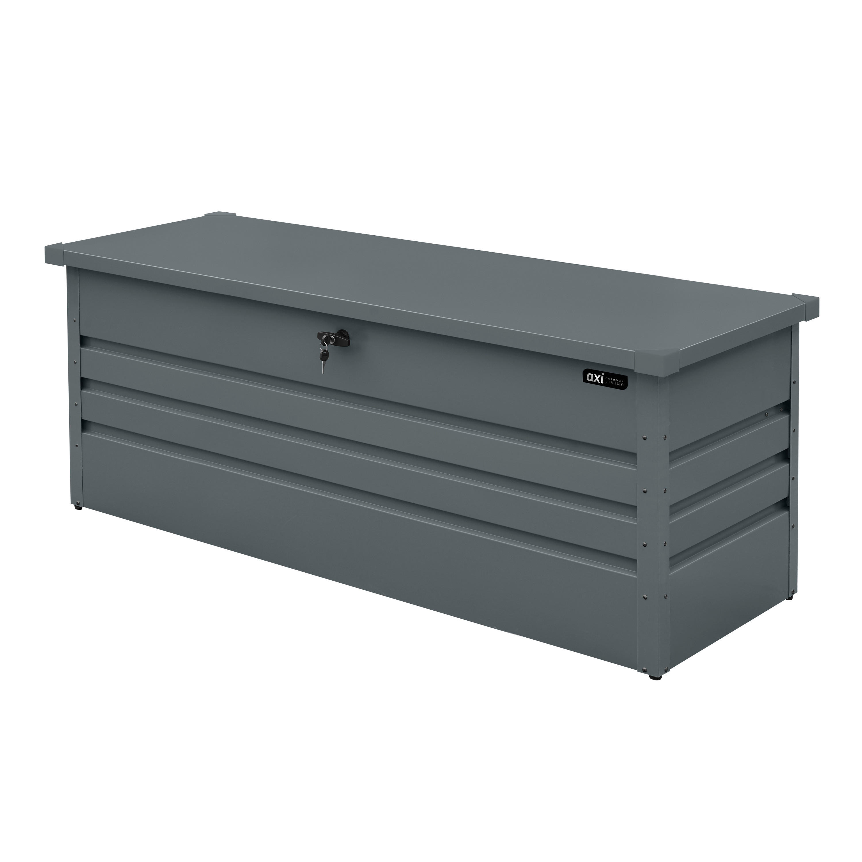 AXI Outdoor Living Gartenbox Miles anthrazit Metall B/H/L: ca. 70x62x165 cm Miles - anthrazit (165,00/70,00/62,00cm) - AXI Outdoor Living