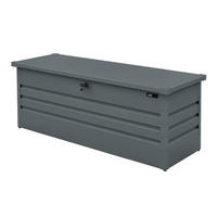 AXI Outdoor Living Gartenbox Miles anthrazit Metall B/H/L: ca. 70x62x165 cm Miles - anthrazit (165,00/70,00/62,00cm) - AXI Outdoor Living