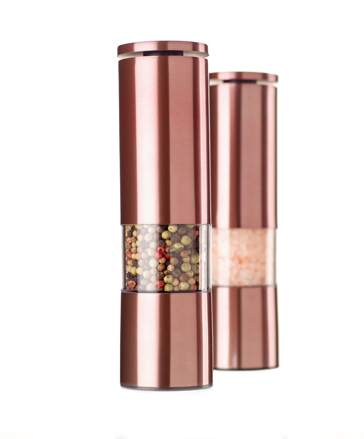 ECHTWERK Salz-/Pfefferstreuer Kupfer Edelstahl B/H/L: ca. 5,5x19,5x11 cm Salz-/Pfeffermühlenset_2tlg. - Kupfer (11,00/5,50/19,50cm) - ECHTWERK