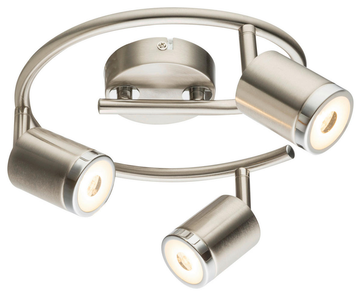 Spot Comore 56958-3 nickel Metall H/D: ca. 17x25 cm 3 Brennstellen LED-Spot_3flg.Comore - nickel (25,00/17,00cm)