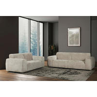 Sofa Ando beige Microfaser B/H/T: ca. 191x78x99 cm Ando - beige/schwarz (191,00/78,00/99,00cm)