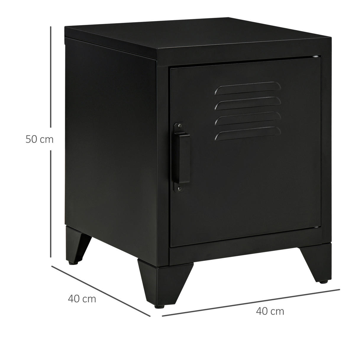 Nachtkonsole 831-429BK schwarz B/H/T: ca. 40x50x40 cm 831-429BK - schwarz (40,00/50,00/40,00cm) - HOMCOM