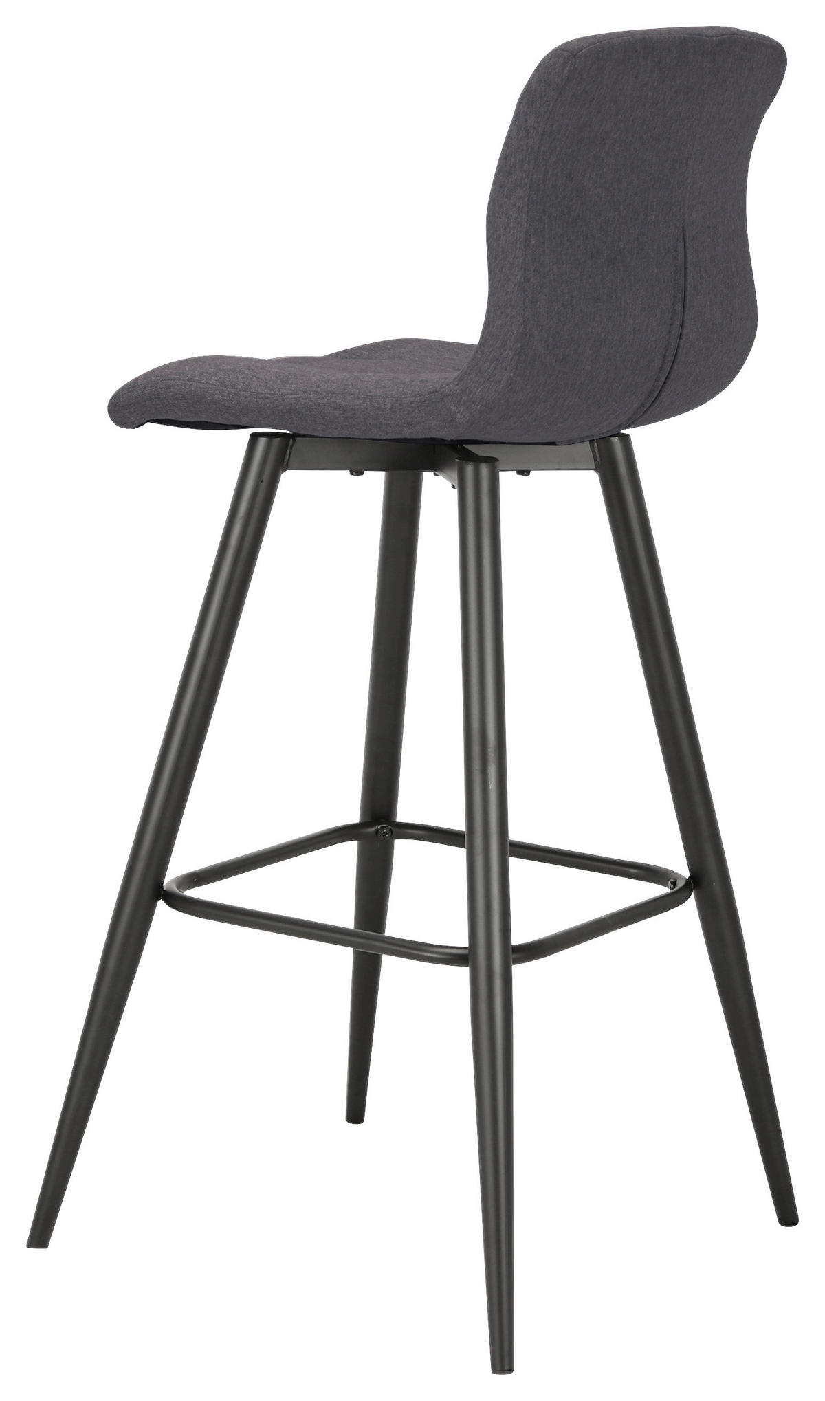 Barhocker SIMONE  2er-Set anthrazit schwarz Webstoff Metall B/H/T: ca. 42x103x51 cm SIMONE  2er-Set - schwarz/anthrazit (42,00/103,00/51,00cm) - byLIVING