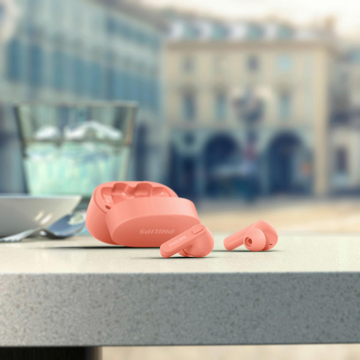 Philips Kopfhörer mit MikrofonTrueWireless rosa B/H/L: ca. 4x15,2x9,6 cm TrueWireless - rosa (9,60/4,00/15,20cm) - Philips