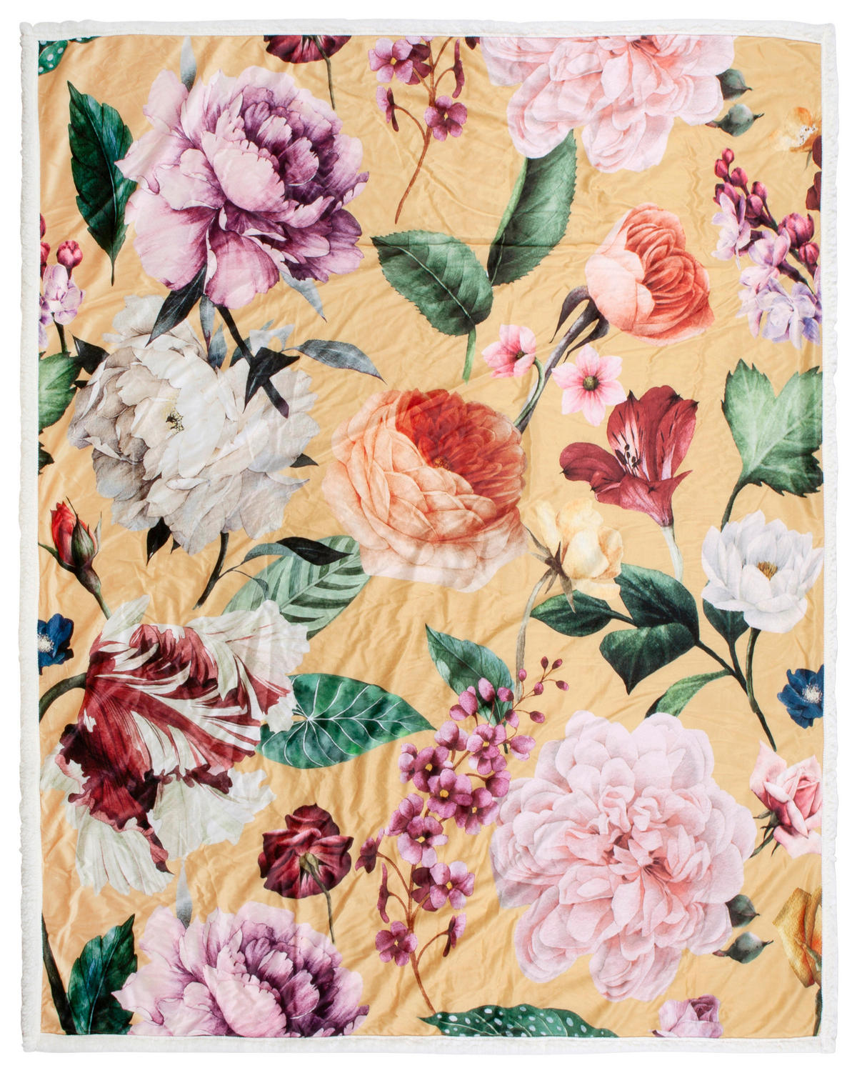 Wohndecke Fiori Polysamt Fiori - ocker (130,00/160,00cm) - Descanso